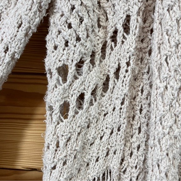 Line the Label Cardigan Sweater Duster Longline Small Cotton Ivory Festival B88 - Picture 6 of 16